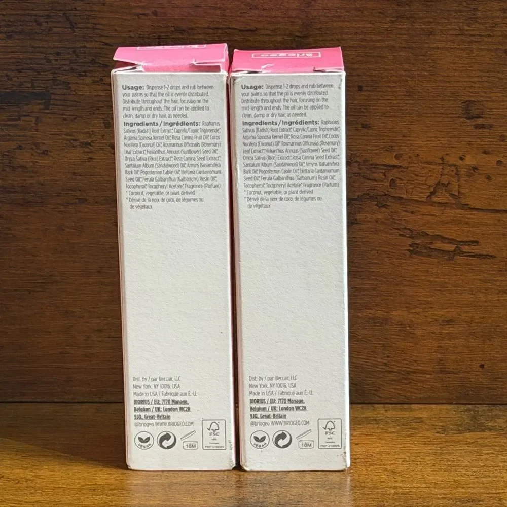 Briogeo Farewell Frizz Blow Dry Cream + Oil Blend Set 2oz & 1oz NEW